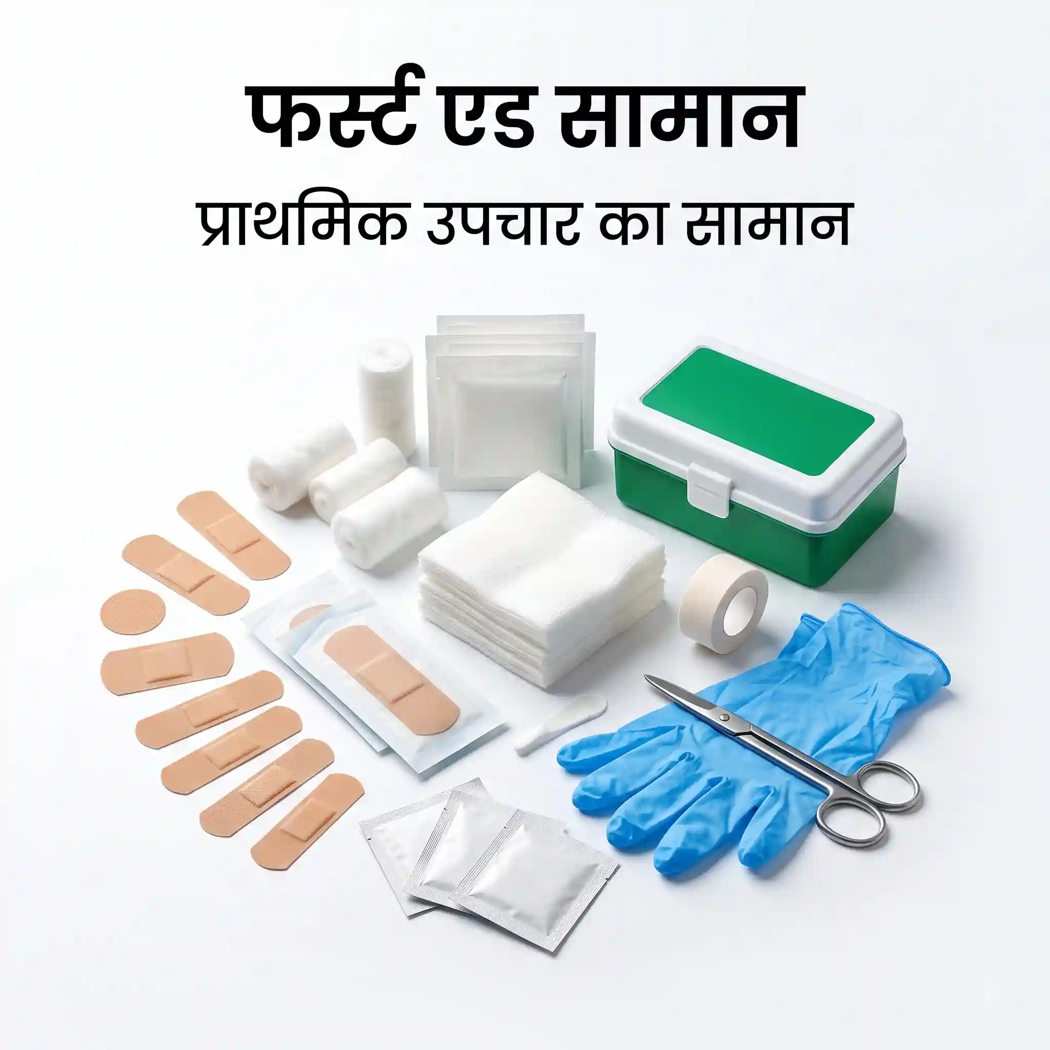 First-Aid Essentials प्राथमिक उपचार सामग्री